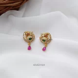 Attractive Multi Stones Peacock Earrings