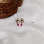 Multi Stones Flower Design Earrings