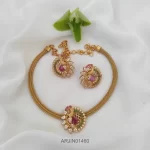 Traditional Emerald Attigai Style Necklace