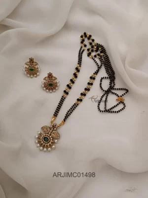 Gold Look Dual Leaf Mangalsutra