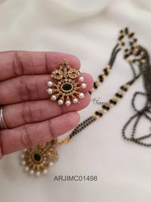 Gold Look Dual Leaf Mangalsutra