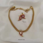 Wonderful Ruby White Attigai Necklace