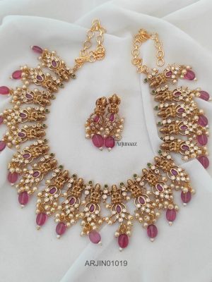 Traditional Ruby Guttapusalu Necklace