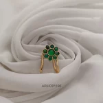 Stunning Floral Green Finger Ring