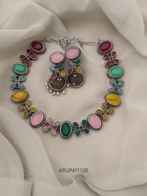 Sparkling German Silver Necklace