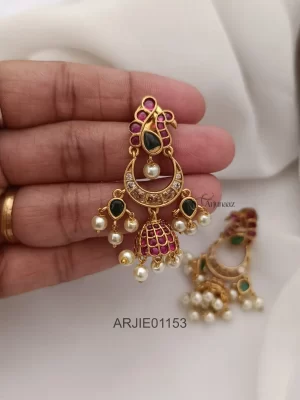 Charming Peacock Chandbali Earrings
