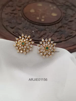 Emerald White Diamond Replica Earrings