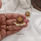 Classy Round Lakshmi Rice Pearl Earrings