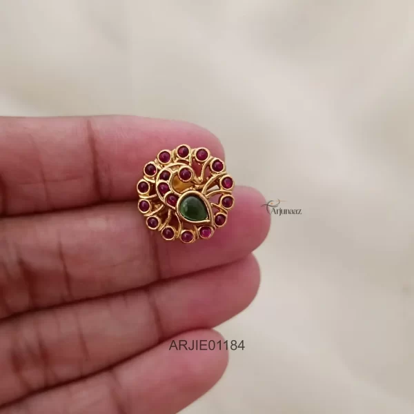 Marvelous Round Peacock Earrings