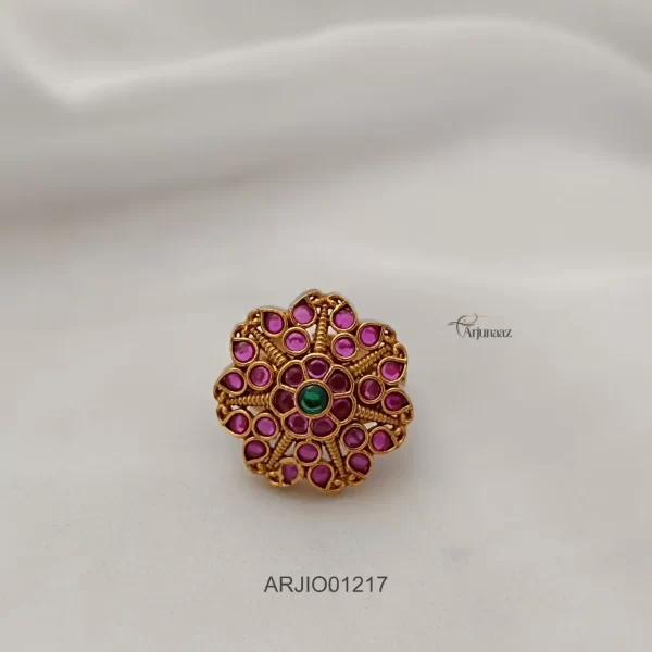 Amazing Stones Flower Finger Ring