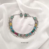 Stunning Multi Color German Silver Necklace