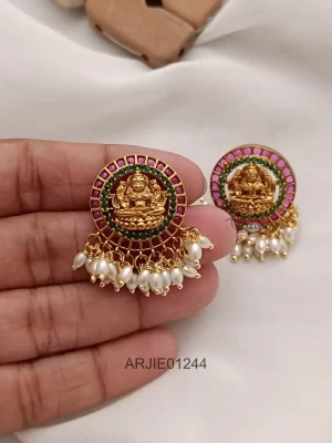 Antique Lakshmi Pearl Earrings