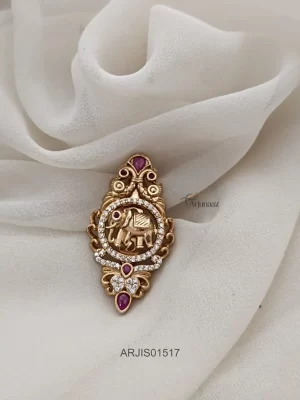 Elephant Design Saree Pin