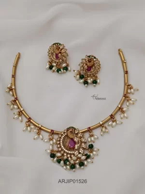 Peacock Flexible Hasli Necklace