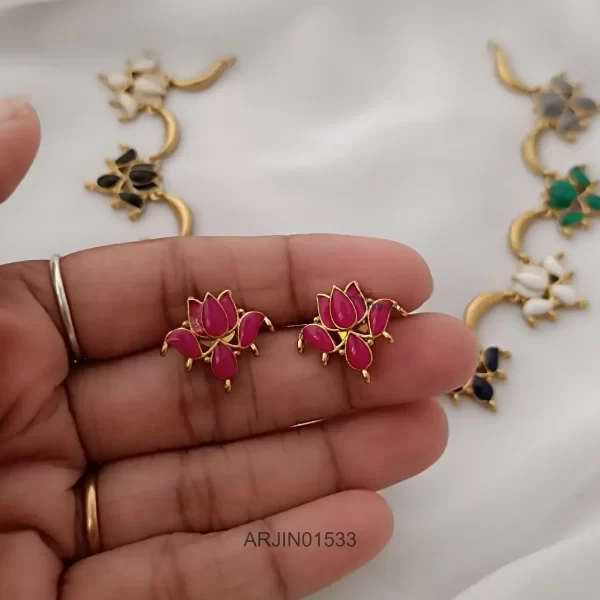 Elegant Multi Color Lotus Necklace