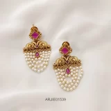 Traditional Layered Pearl Long Earrings