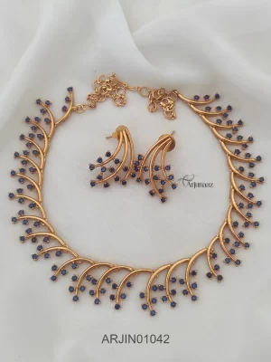Pretty Mallu Style Blue Necklace