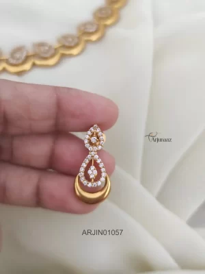 Elite White CZ Stone Necklace