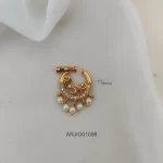 Cute Pearls and White Stones Nosepin