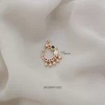 Multicolour Stone Bird Design Screwtype Nose Pin