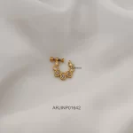 Screw Type White Stone Nose Pin