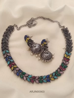 Dazzling German Silver Necklace