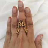 Beautiful Peacock V Shape Royal Finger Ring