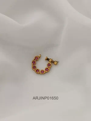 Floral Ruby Nose Pin