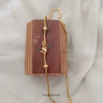 Unique Peacock White Stone Mugappu Chain