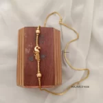 Peacock Ruby Stone Mugappu Chain