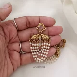 Pink & White Layered Pearl Earrings