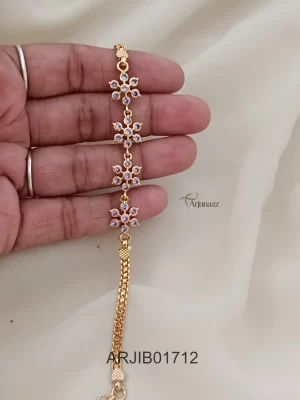 Gold Plated Purple CZ Bracelet