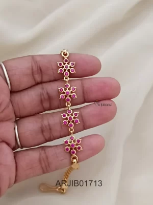 Gold Plated Ruby CZ Bracelet