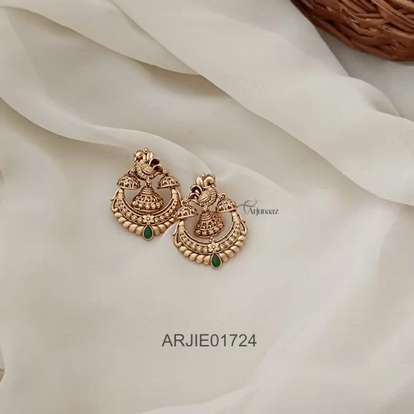 Peacock Chandbali Earrings