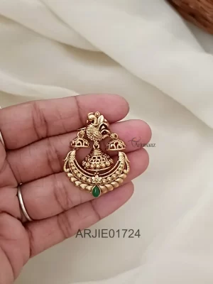 Peacock Chandbali Earrings