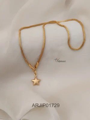Star Shape Pendant with Simple Chain