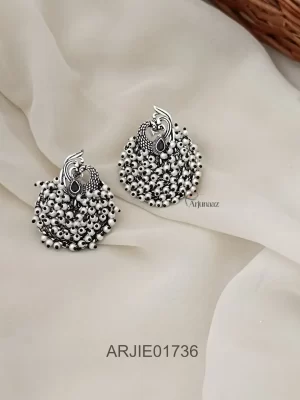 German Silver Pink Loreal Earrings