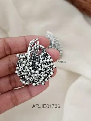 German Silver Pink Loreal Earrings