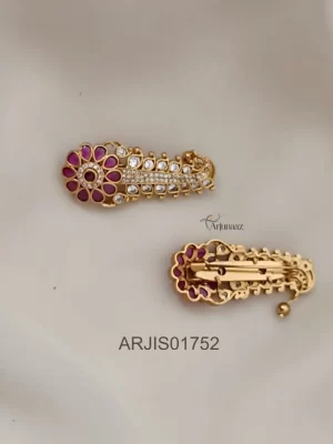 Mughal Style Ruby Saree Pin