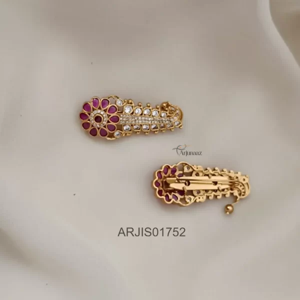 Mughal Style Ruby Saree Pin