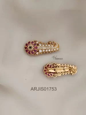 Mughal Style Multi Stone Saree Pin