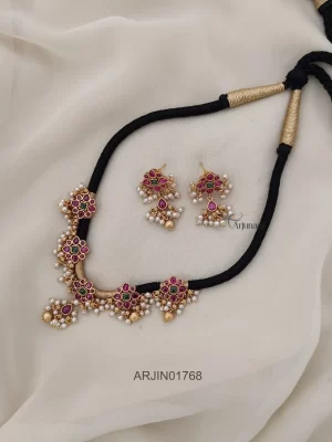 Beautiful Guttapusalu Style Thread Necklace