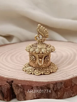 Peacock Design Kum Kum Box