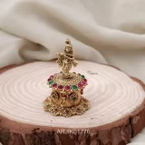 Lord Krishna Ruby and Green Kum Kum Box