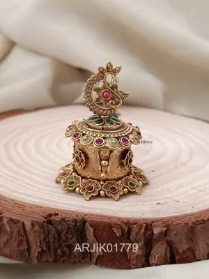 Ruby & Green Floral Kum Kum Box