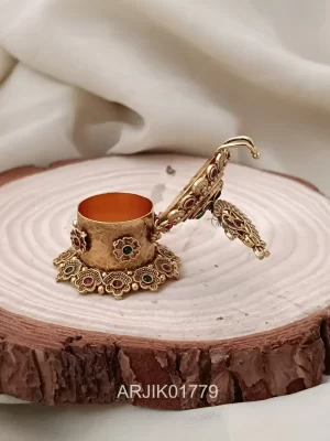 Ruby & Green Floral Kum Kum Box