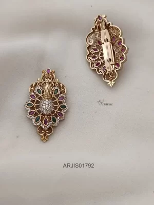 Unique Multi Stone Saree Pin