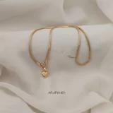 Gold Look Heart Pendant Chain