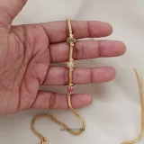 Elegant Tri Color Ball Mugappu Chain