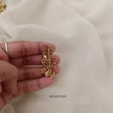 Multi Stone Peacock Saree Pin